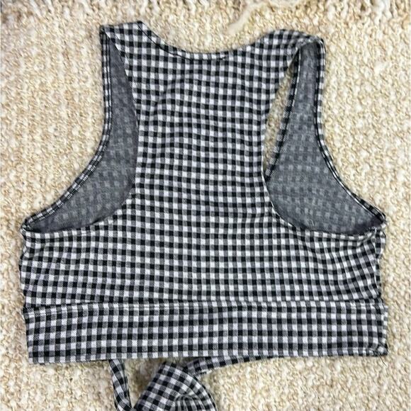 Maeve Cut-Out Cropped Gingham Tank - Picture 5 of 5